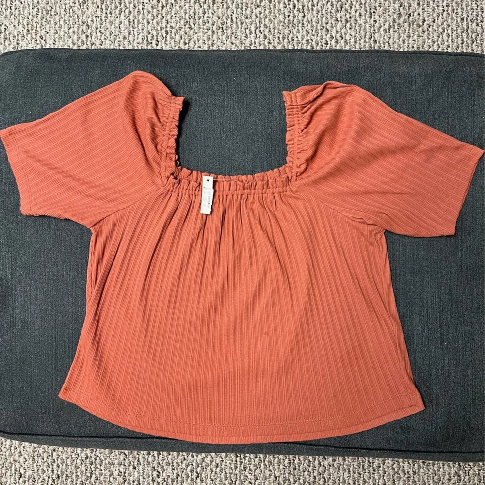 Madewell Burnt Orange Blouse NWT - Picture 3 of 3